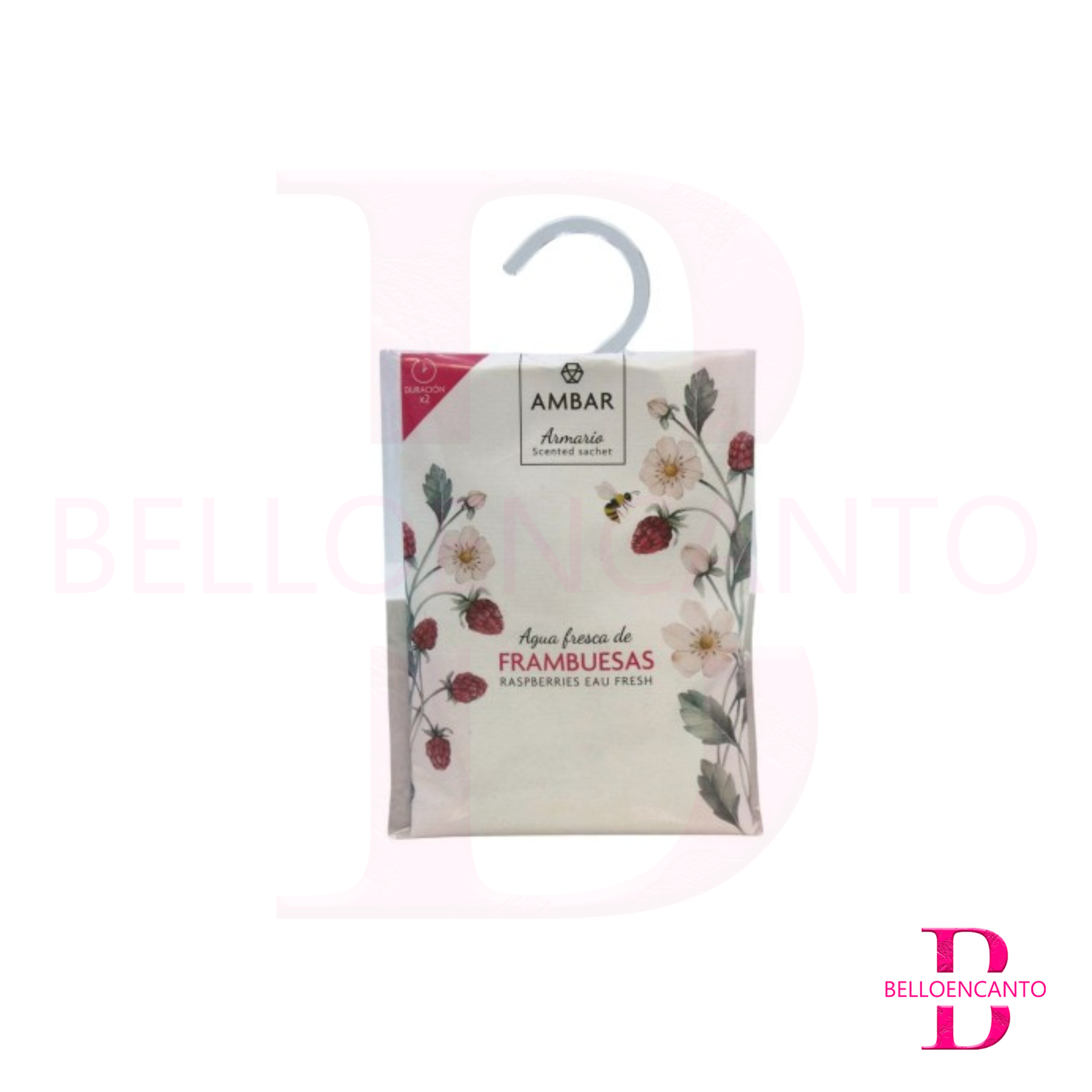 Sobre Perfumado Agua Fresca de Frambuesas Ámbar