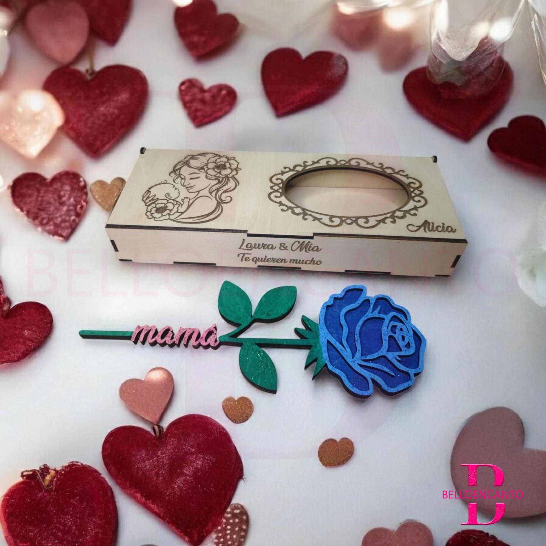 Rosa con Caja Personalizada