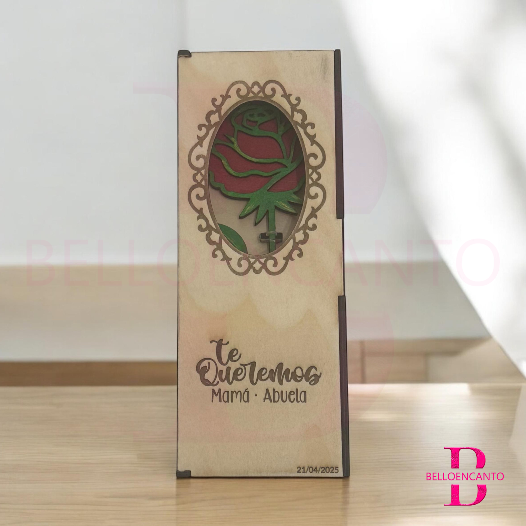 Rosa con Caja Personalizada - Imagen 3