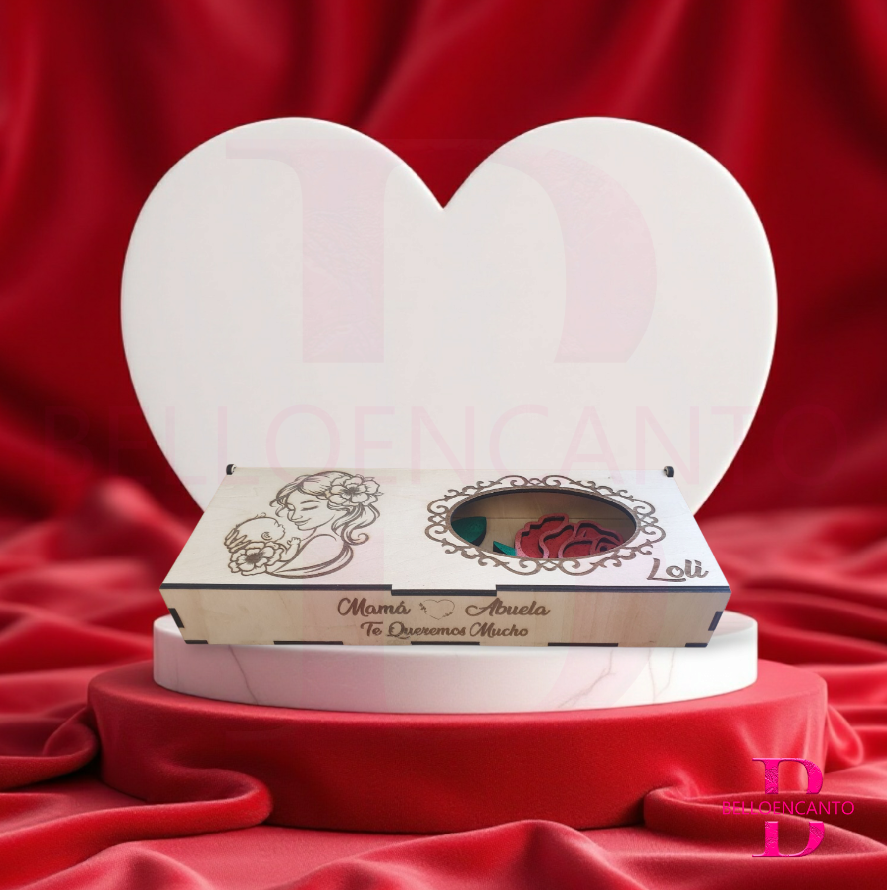 Rosa con Caja Personalizada - Imagen 5