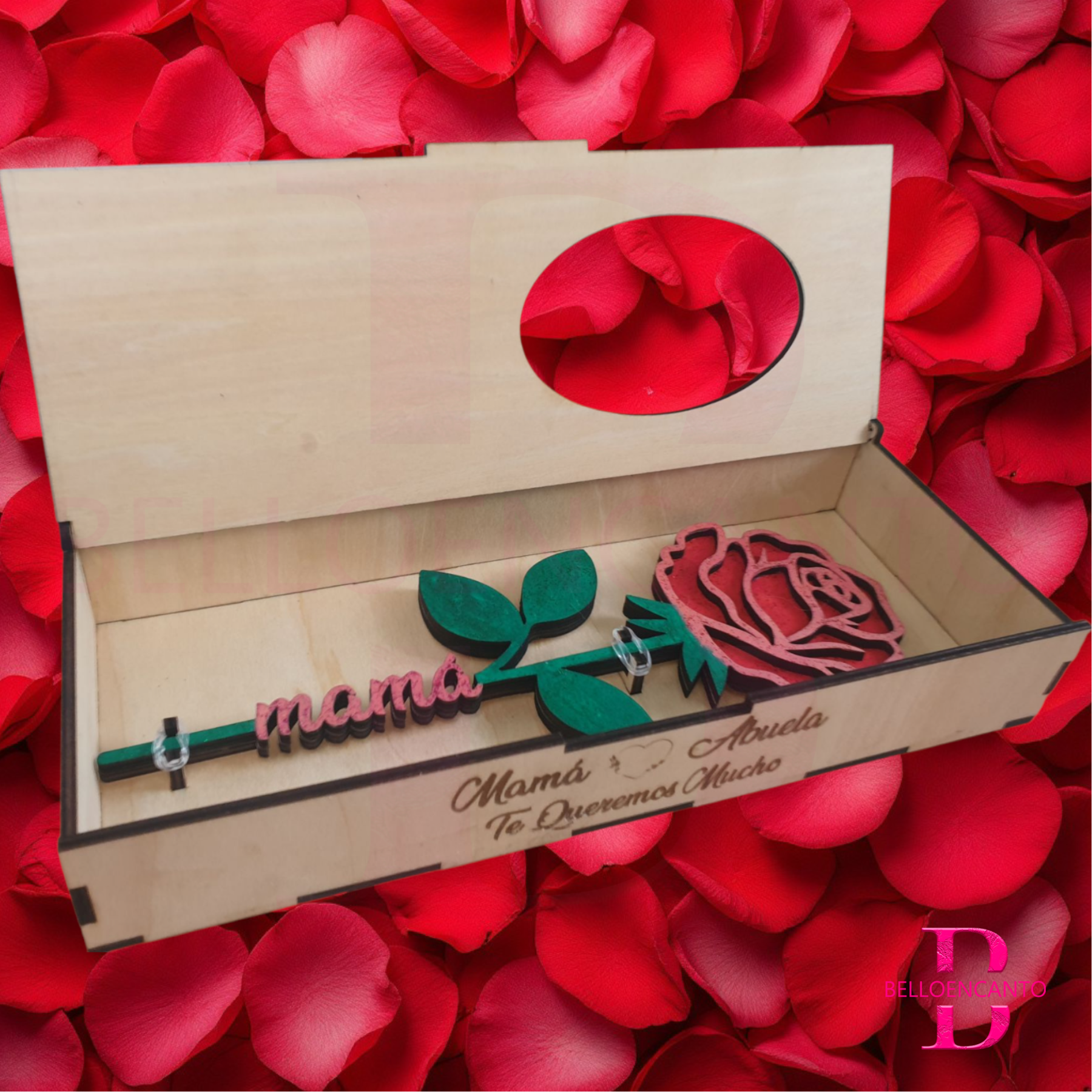 Rosa con Caja Personalizada - Imagen 6