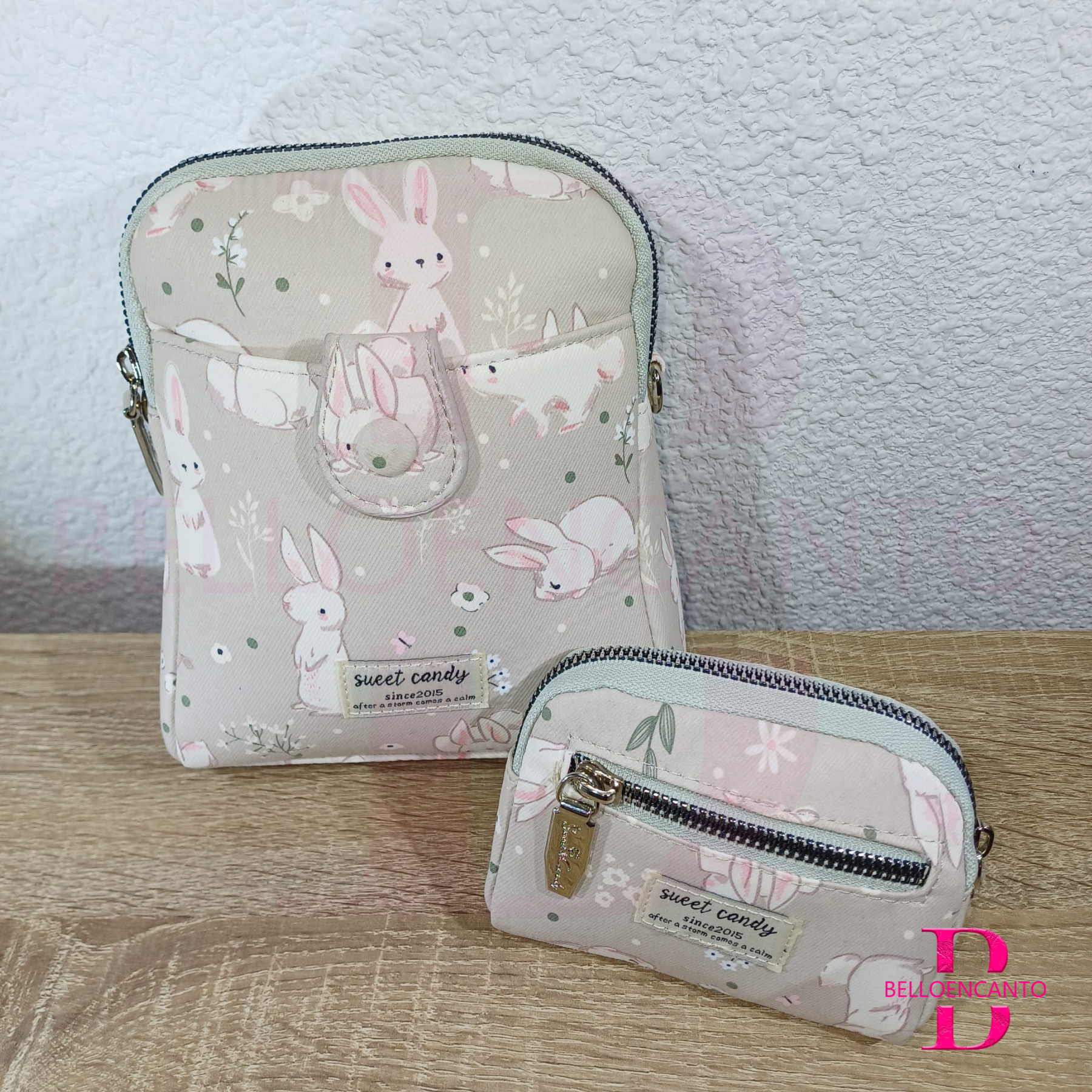 Pack Bandolera y Monedero Conejitos Sweet Candy